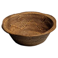 Panier en rotin en forme de fleur artisanal indonésien D26 H8