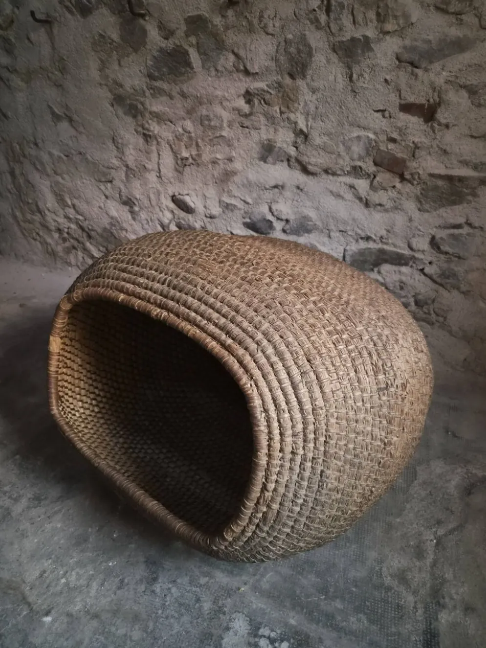 Panier à grains français ancien – Auvergne, vers 1900