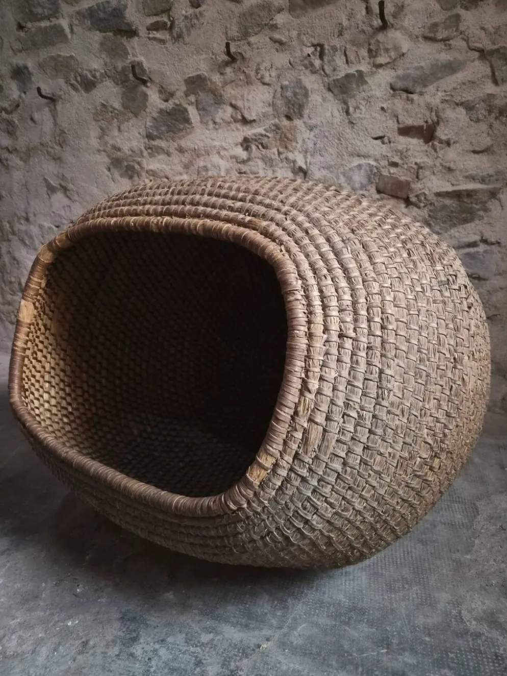 Panier à grains français ancien – Auvergne, vers 1900