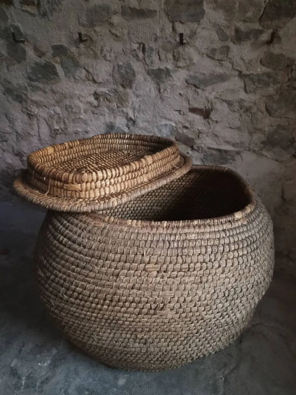 Panier à grains français ancien – Auvergne, vers 1900