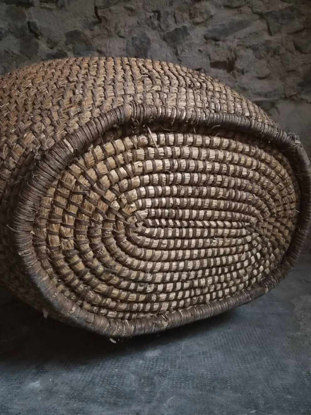 Panier à grains français ancien – Auvergne, vers 1900