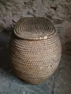 Panier à grains français ancien – Auvergne, vers 1900