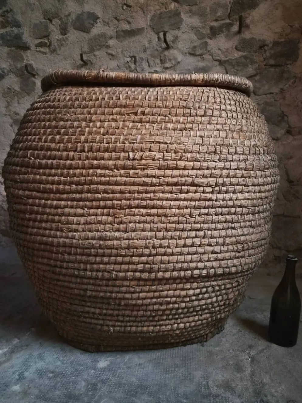 Panier à grains français ancien – Auvergne, vers 1900