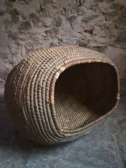Panier à grains français ancien – Auvergne, vers 1900