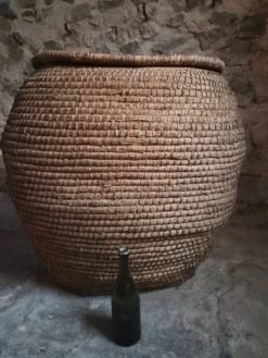 Panier à grains français ancien – Auvergne, vers 1900