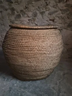 Panier à grains français ancien – Auvergne, vers 1900
