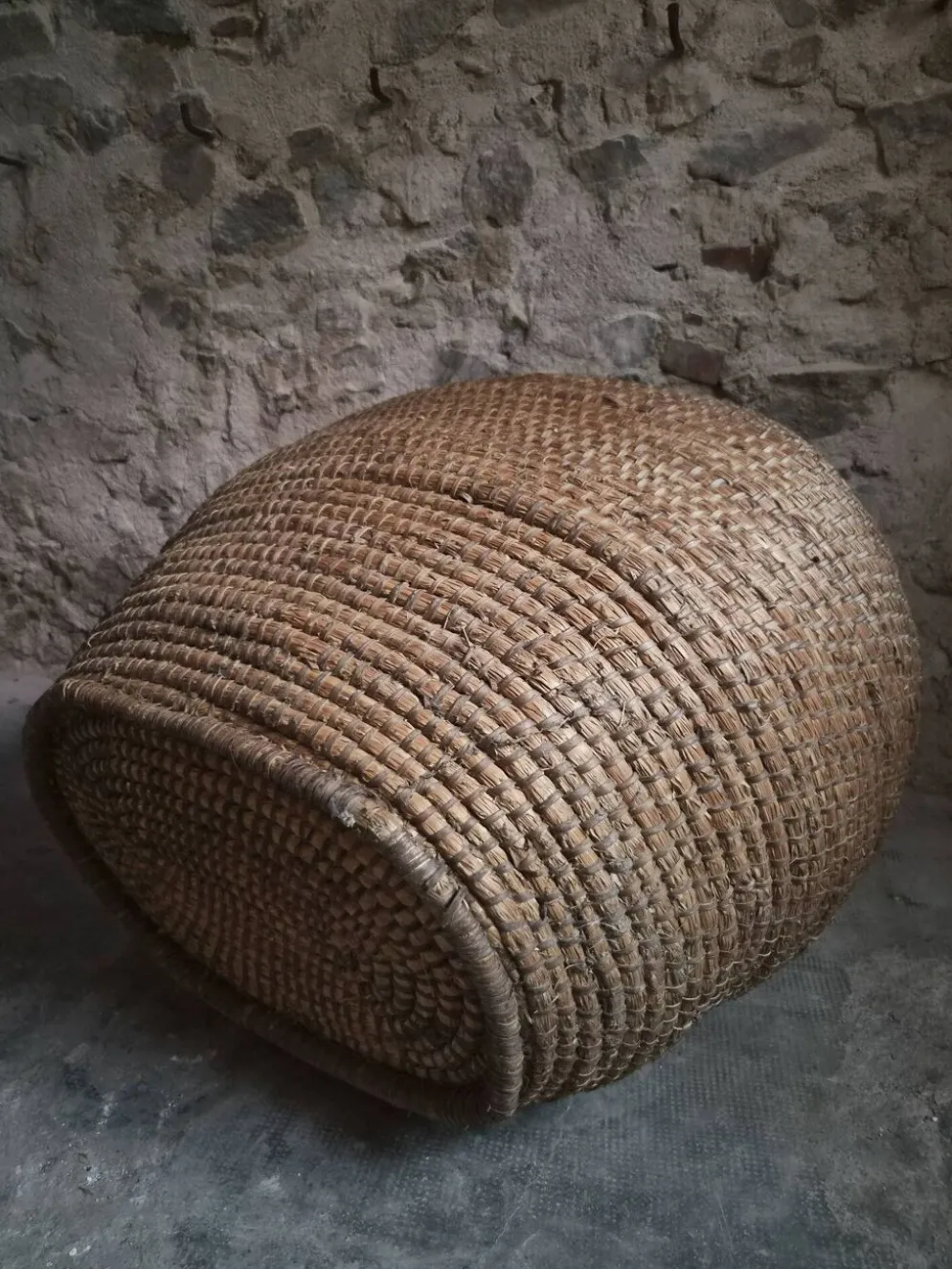 Panier à grains français ancien – Auvergne, vers 1900