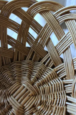 Panier Grande corbeille osier tressé vintage