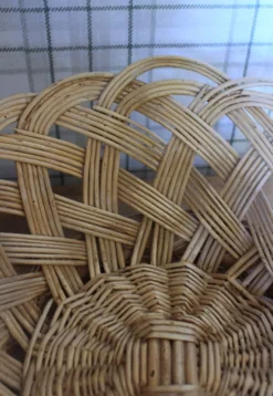Panier Grande corbeille osier tressé vintage