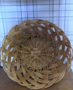 Panier Grande corbeille osier tressé vintage