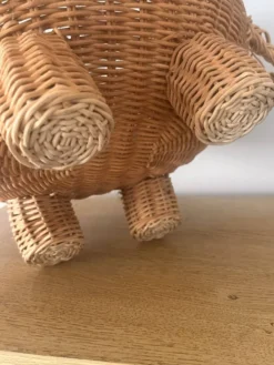 Panier éléphant en rotin