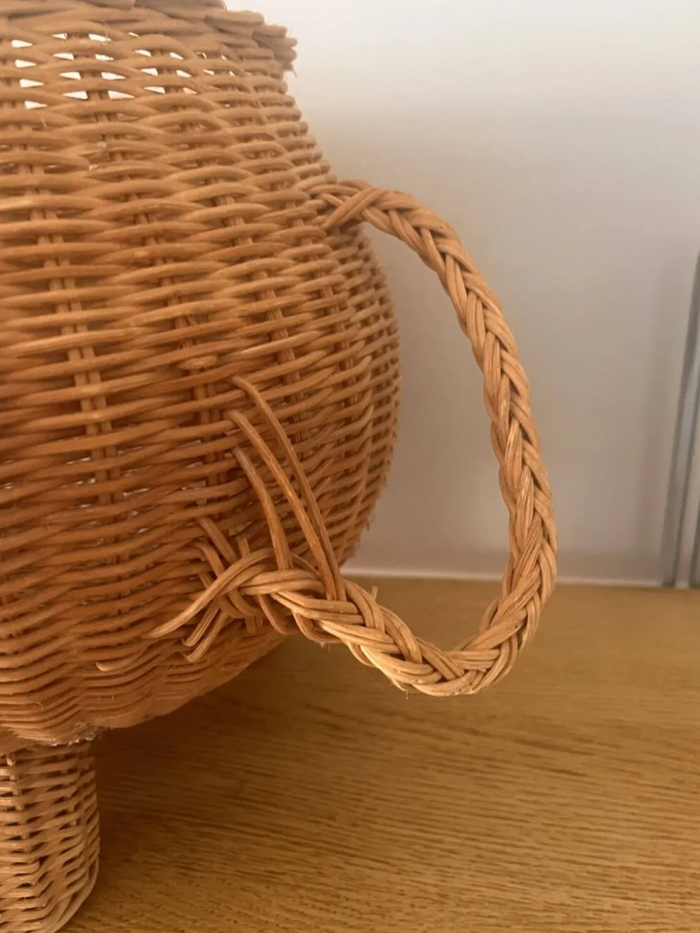 Panier éléphant en rotin