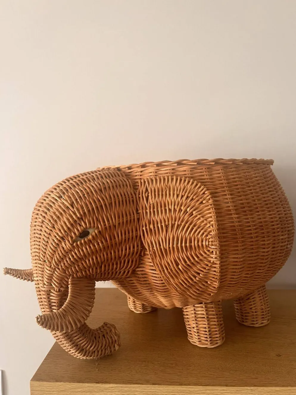 Panier éléphant en rotin