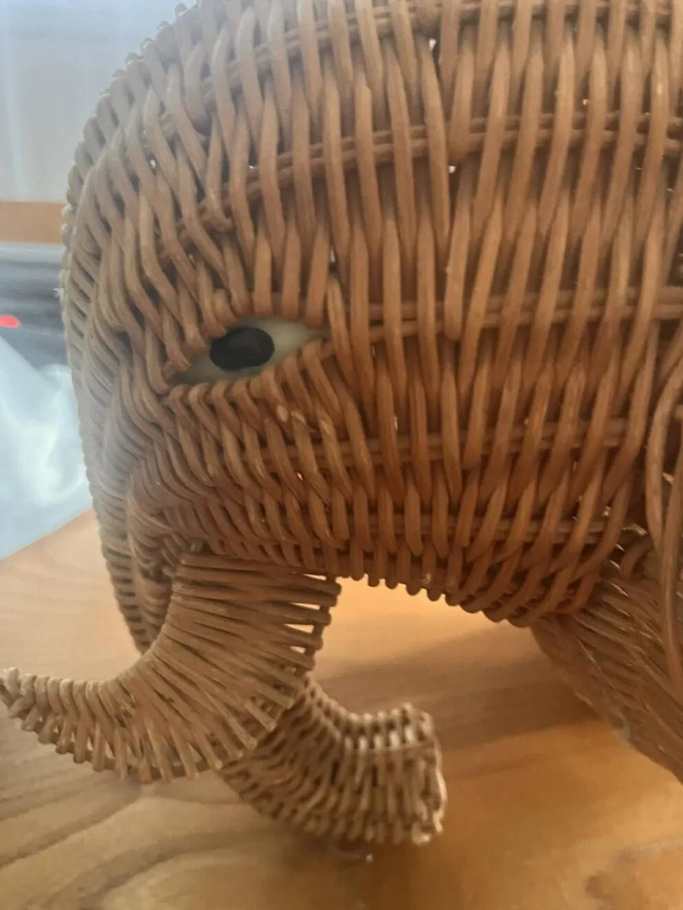 Panier éléphant en rotin