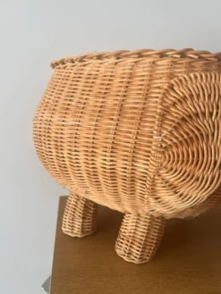 Panier éléphant en rotin