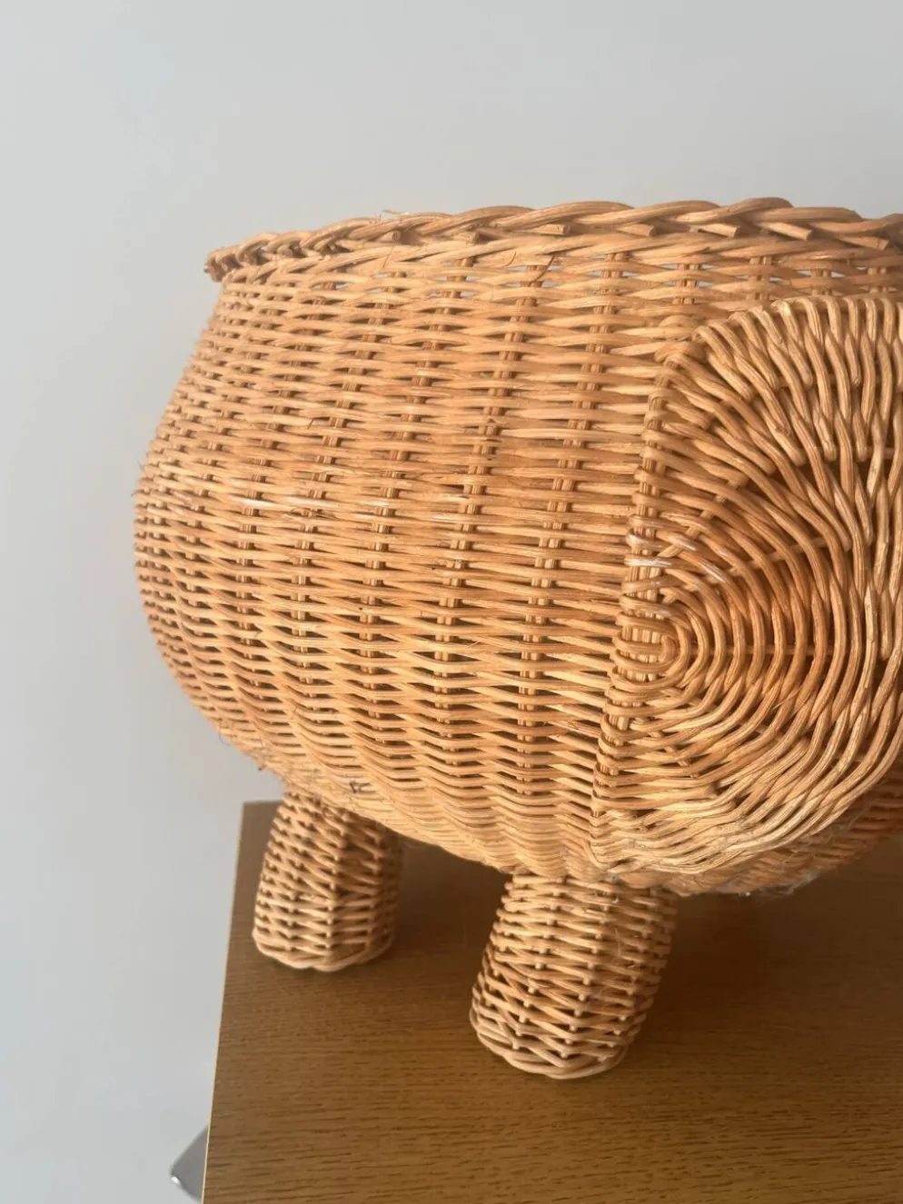 Panier éléphant en rotin