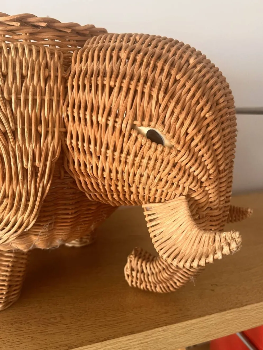 Panier éléphant en rotin