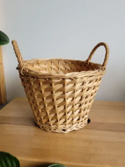 Panier osier avec poignets