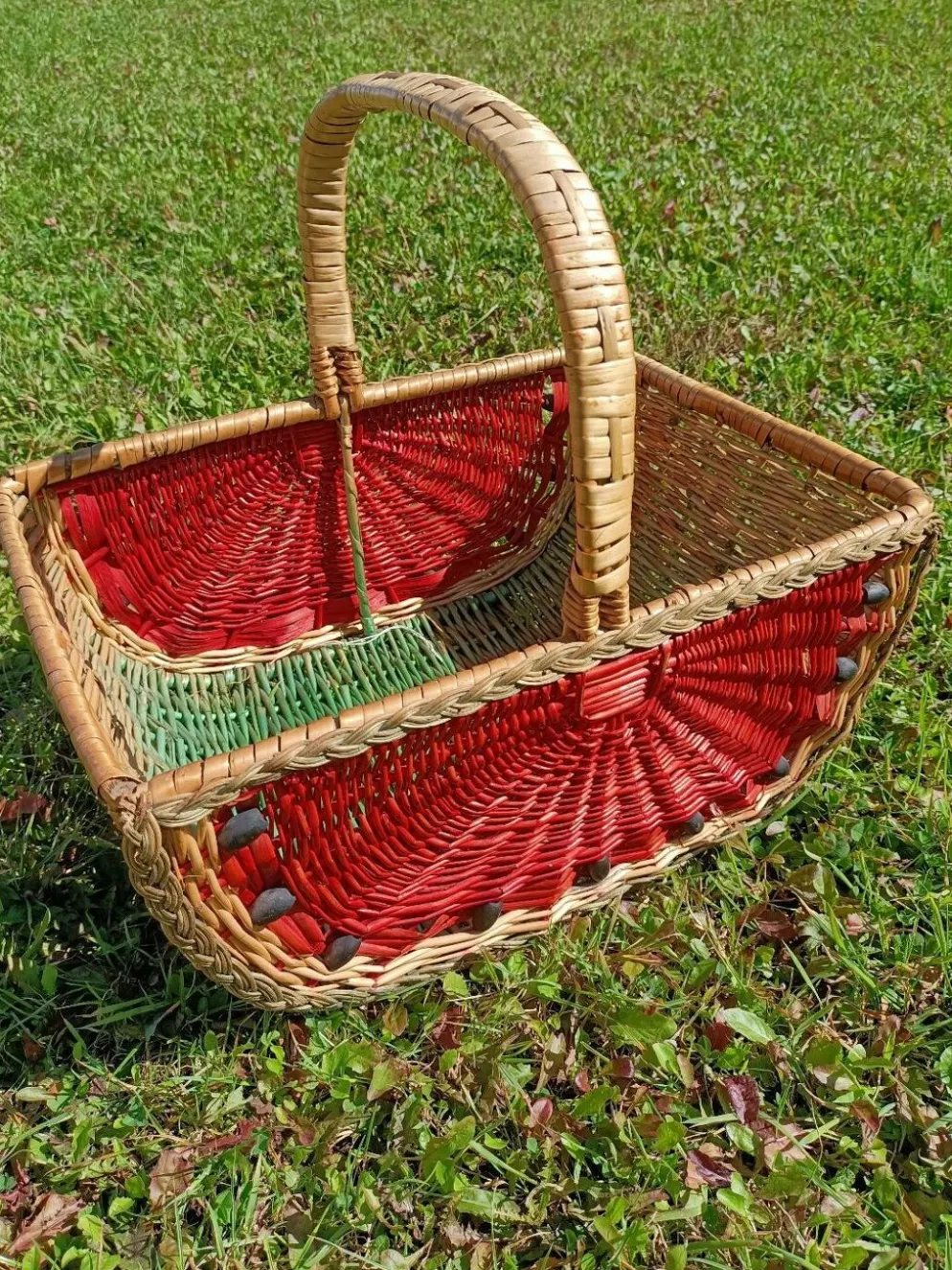 Panier pastèque rétro