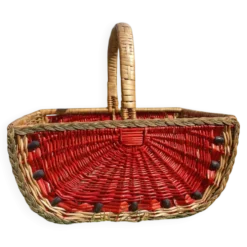 Panier pastèque rétro