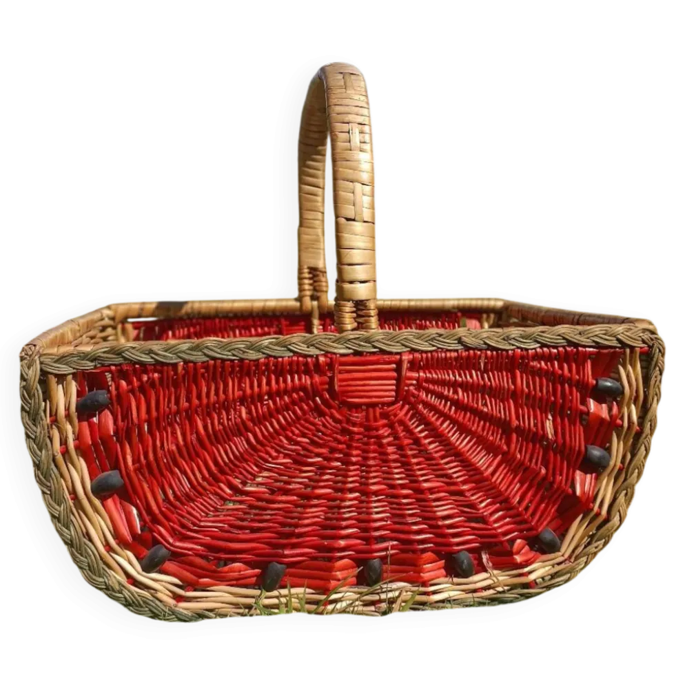 Panier pastèque rétro