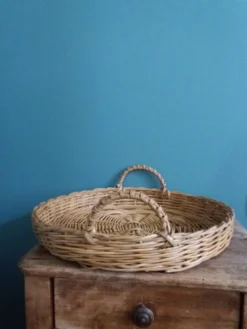 Panier plateau rond en osier