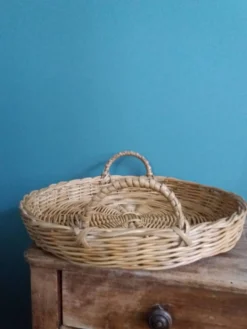 Panier plateau rond en osier