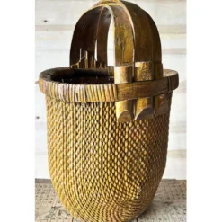 Panier à riz ancien tressé
