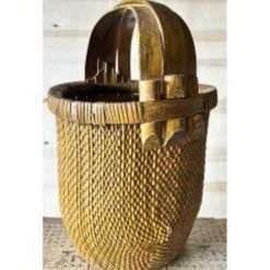 Panier à riz ancien tressé