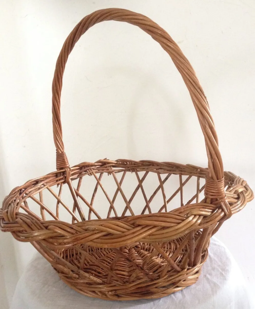 Panier rond ancien jours croisés