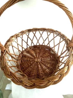 Panier rond ancien jours croisés