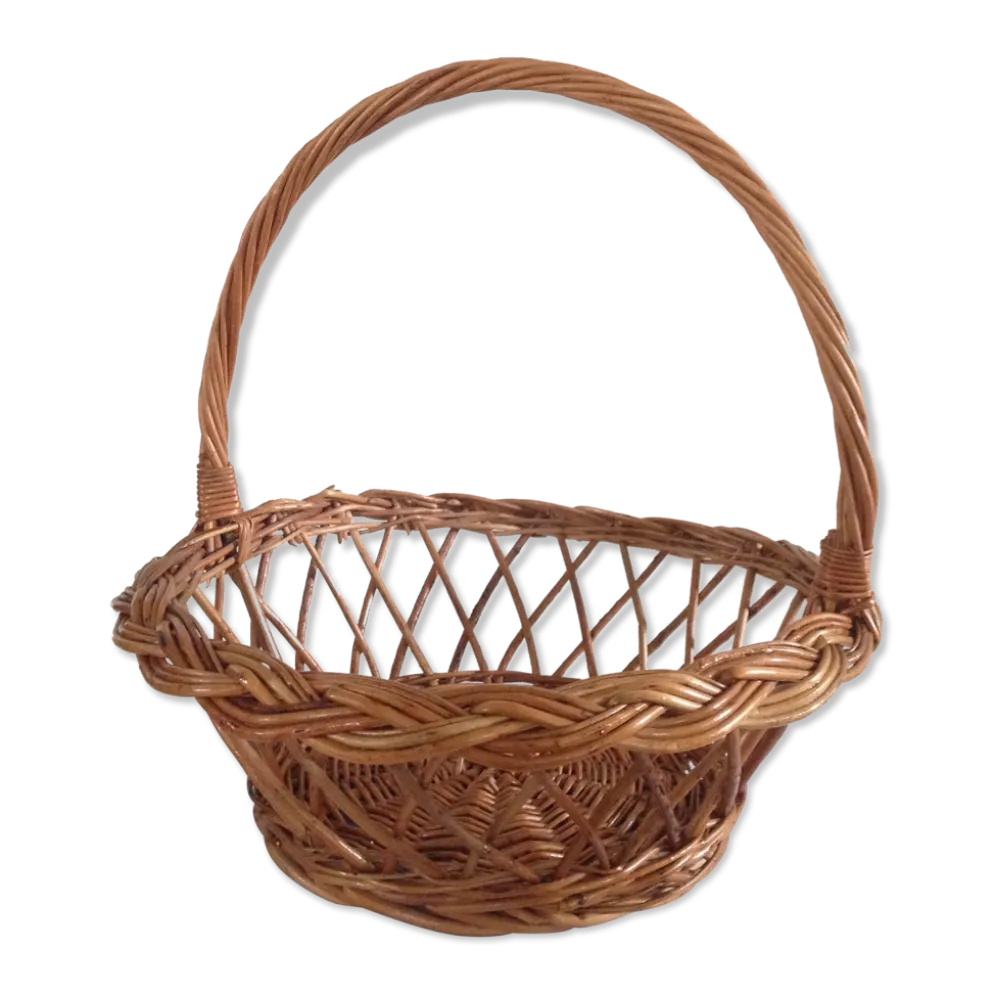 Panier rond ancien jours croisés