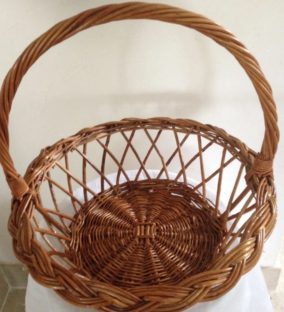 Panier rond ancien jours croisés