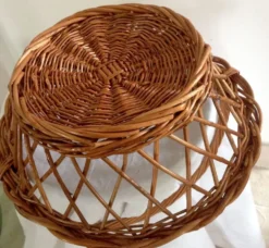 Panier rond ancien jours croisés