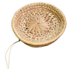 Panier rond corbeille tressé en corde de bananier