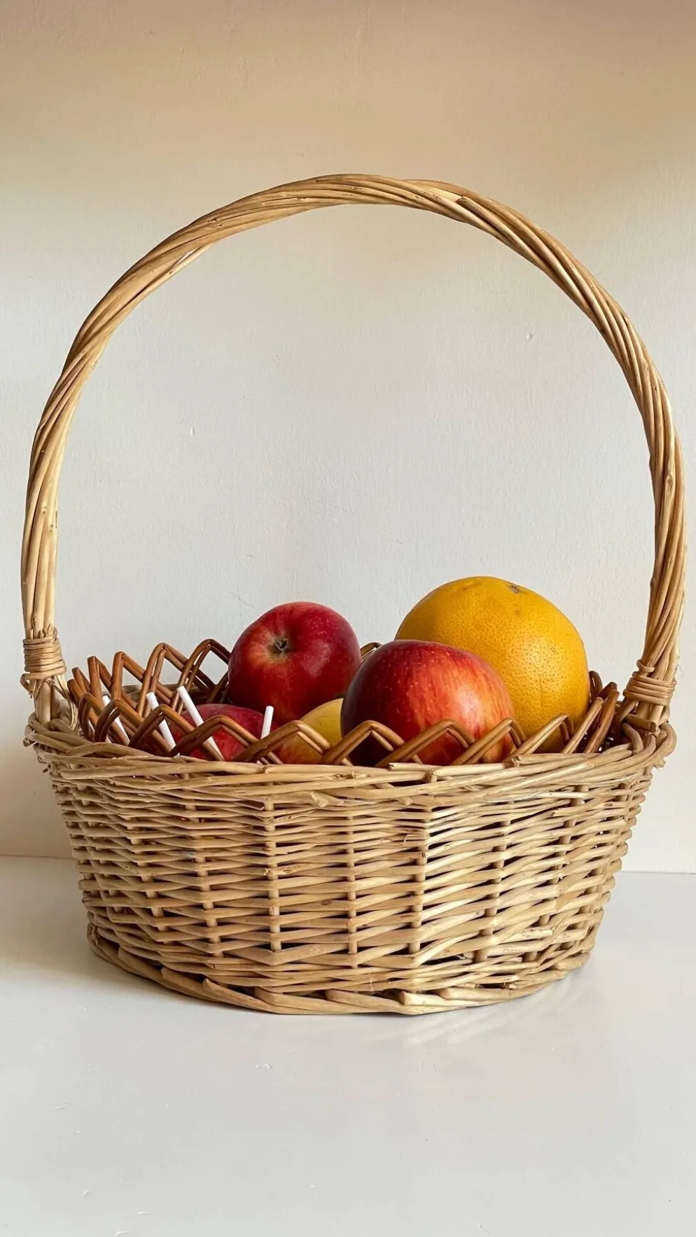 Paniers en rotin vintage