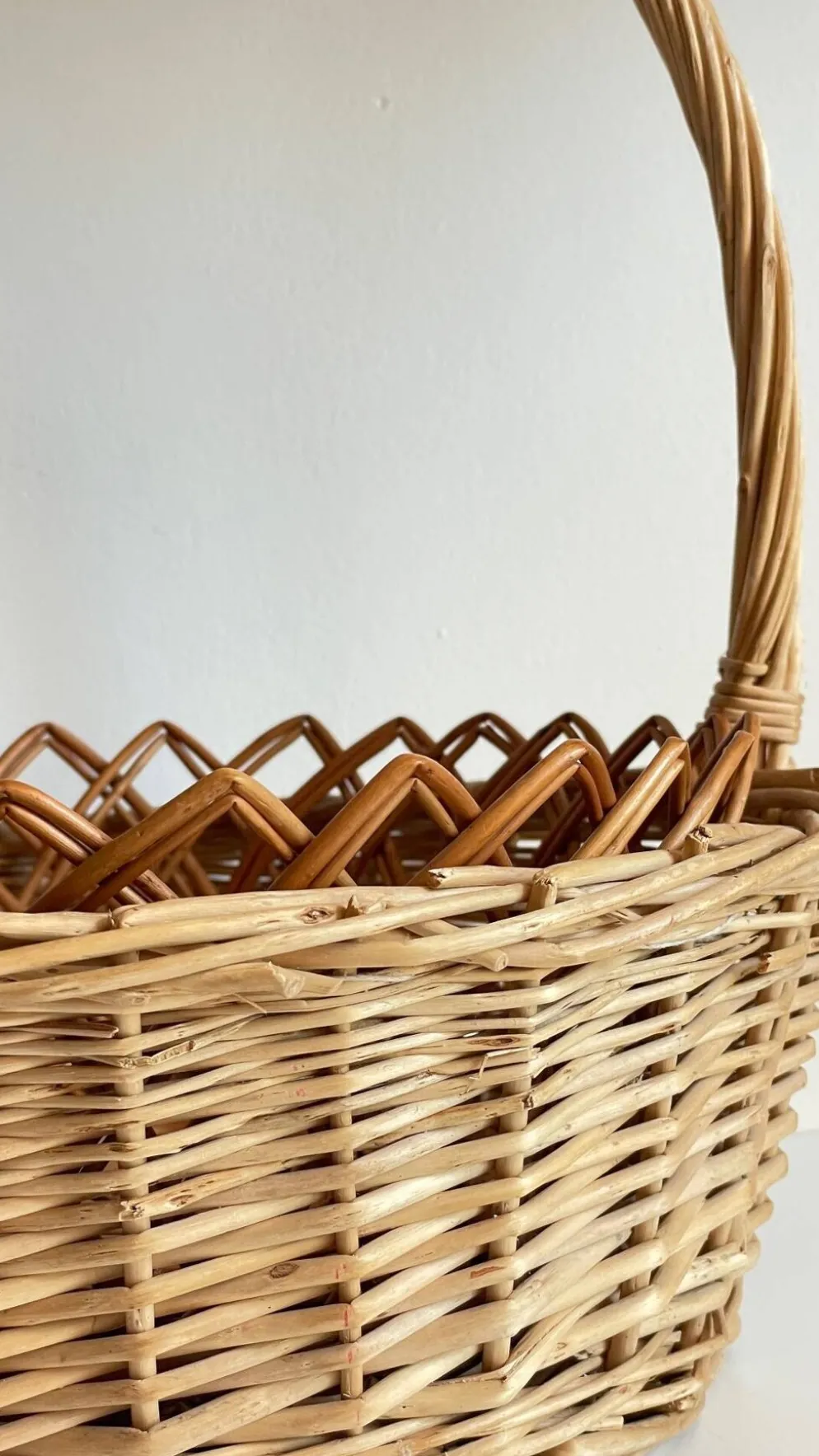 Paniers en rotin vintage