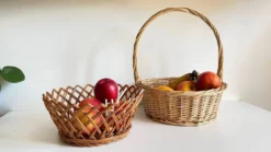 Paniers en rotin vintage