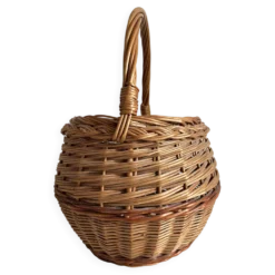 Panier vintage en osier tressé