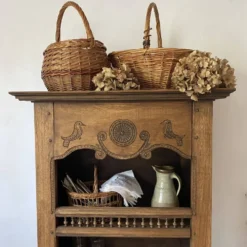 Panier vintage en osier tressé