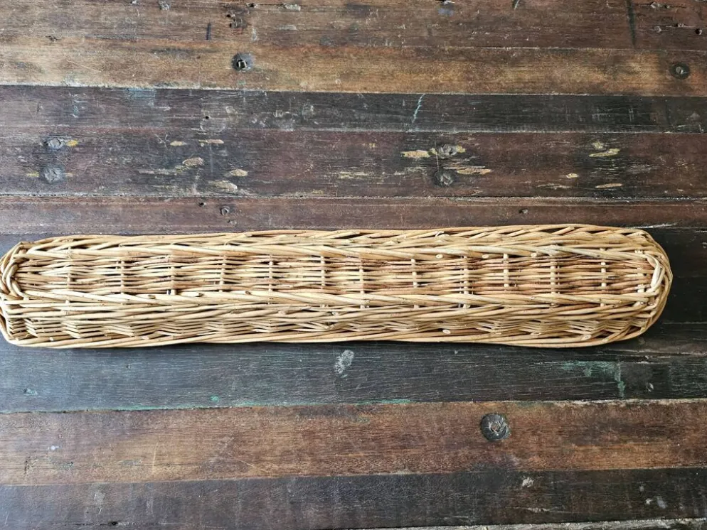 Panière boulanger vintage en osier tressé