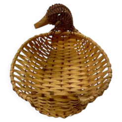Panière canard en osier tressé