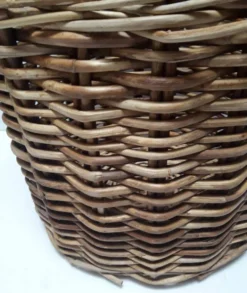 Panière corbeille haute 55cm rotin ronde ancienne