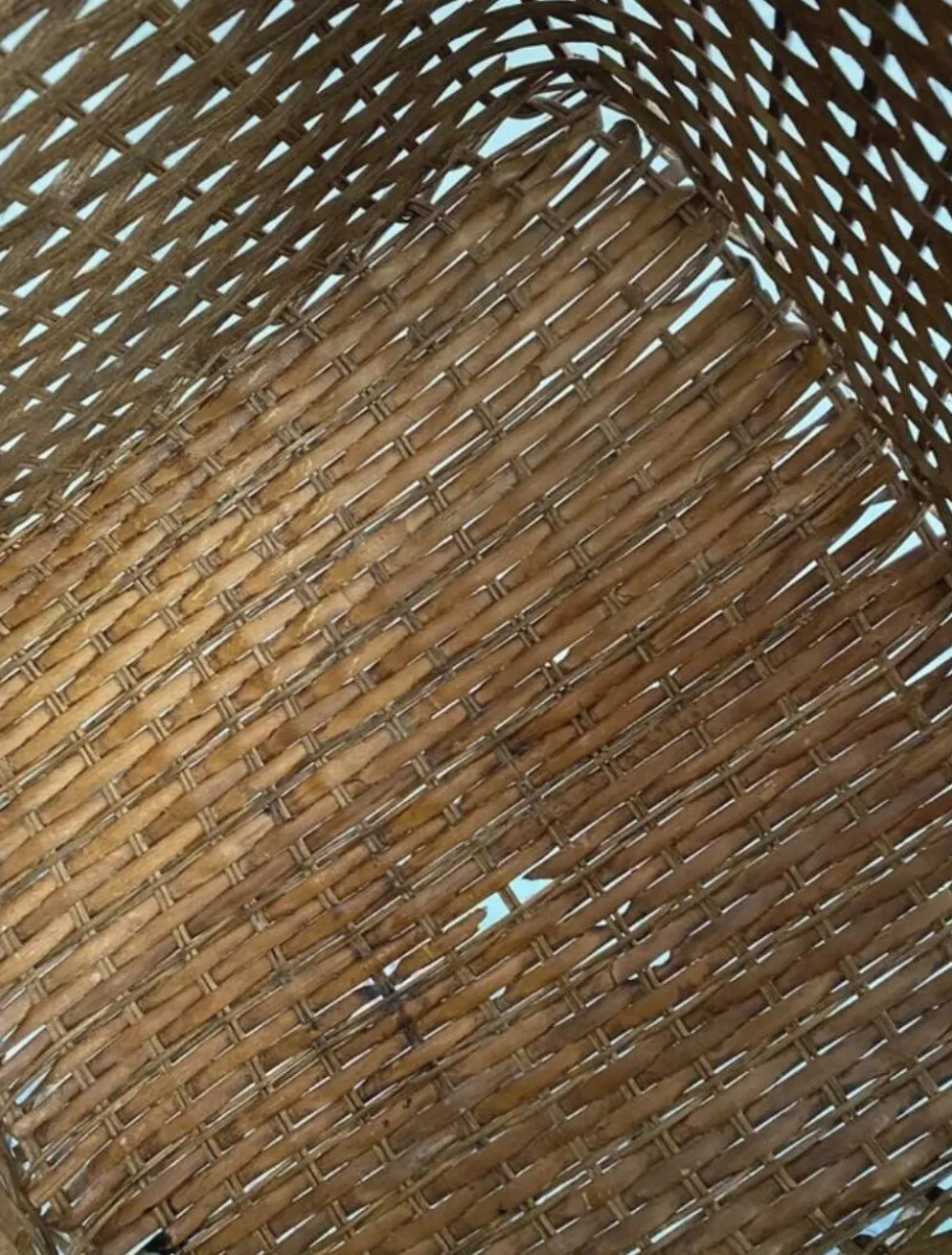 Panière en bois et osier