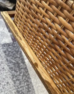 Panière en bois et osier