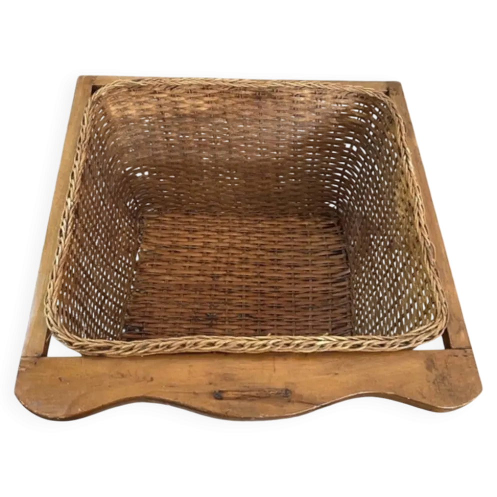 Panière en bois et osier