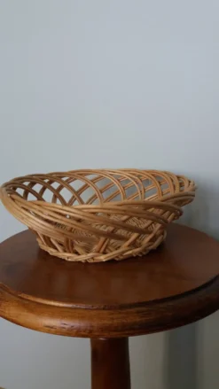 Panière en osier, panier corbeille à pain ou à fruits 23 cm