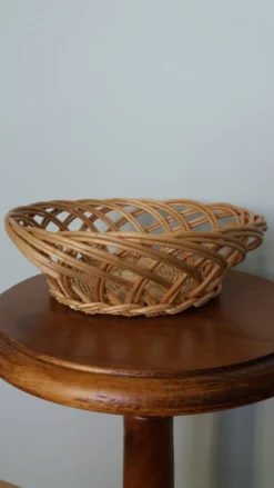 Panière en osier, panier corbeille à pain ou à fruits 23 cm