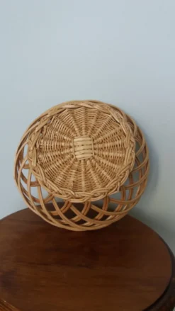 Panière en osier, panier corbeille à pain ou à fruits 23 cm