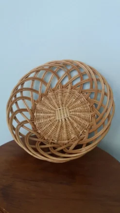 Panière en osier, panier corbeille à pain ou à fruits 23 cm